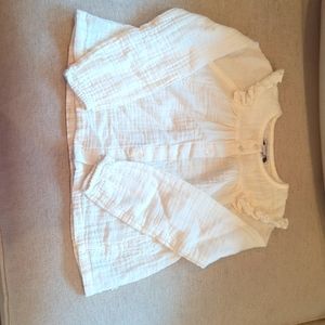 Okaidi white soft muslin cotton blouse (size 6)